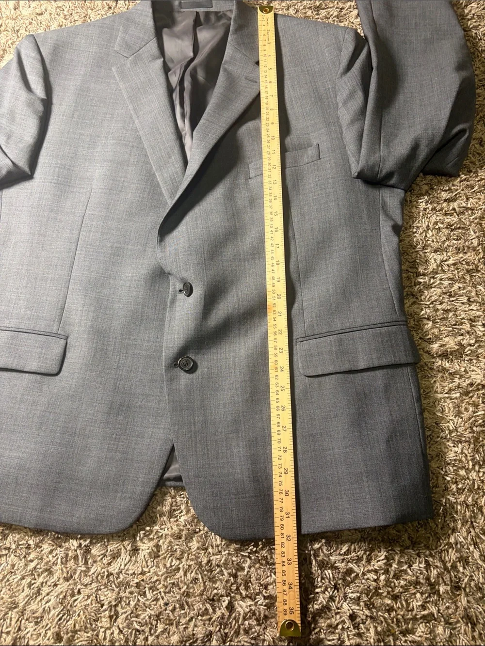 Lauren Ralph Lauren Men’s Blazer 50R Gray 100% Wool Natural Stretch 2 Button